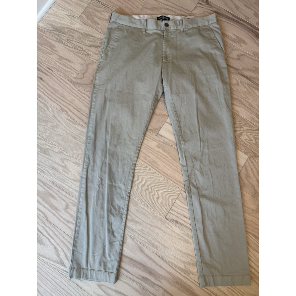 J Crew Mercantile Flex Chino Pants Mens 35x34 Slim Khaki Tan Stretch